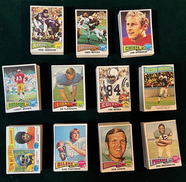 1975 Topps Football Complete Set (528) W/ Box & Swann, Rookie