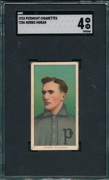 1909-1911 T206 Moran, Herbie, Piedmont Cigarettes SGC 4