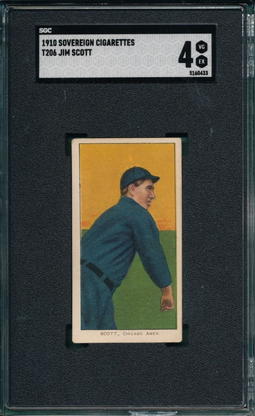 1909-1911 T206 Scott Sovereign Cigarettes SGC 4