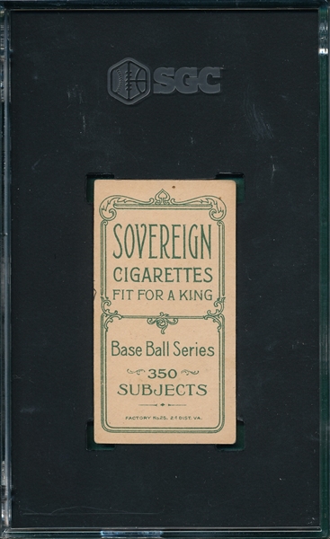 1909-1911 T206 Scott Sovereign Cigarettes SGC 4