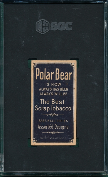 1909-1911 T206 Conroy, Batting, Polar Bear SGC 4