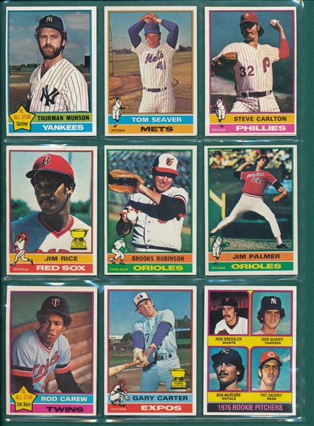 1976 Topps Baseball Complete Set (660) W/ Wrapper, Traded Set & Eckersley, Rookie