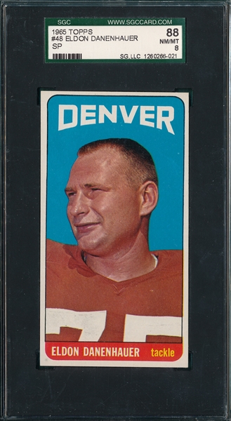 1965 Topps Football #48 Eldon Danenhauer SGC 88