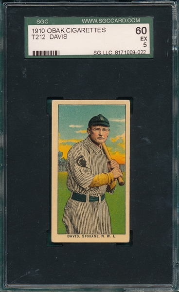 1910 T212-2 Davis Obak Cigarettes SGC 60