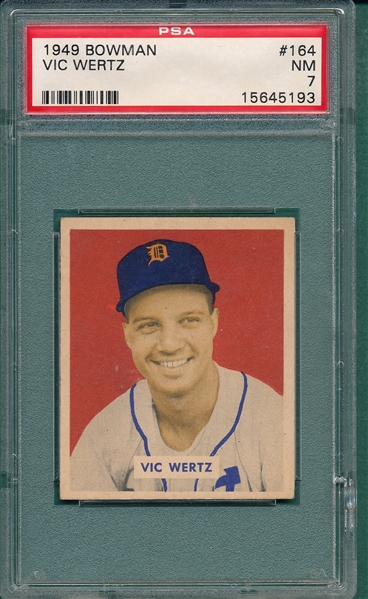 1949 Bowman #164 Vic Wertz PSA 7