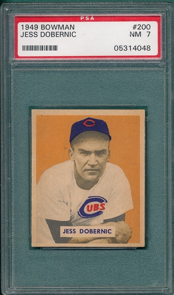 1949 Bowman #200 Jess Dobernic PSA 7