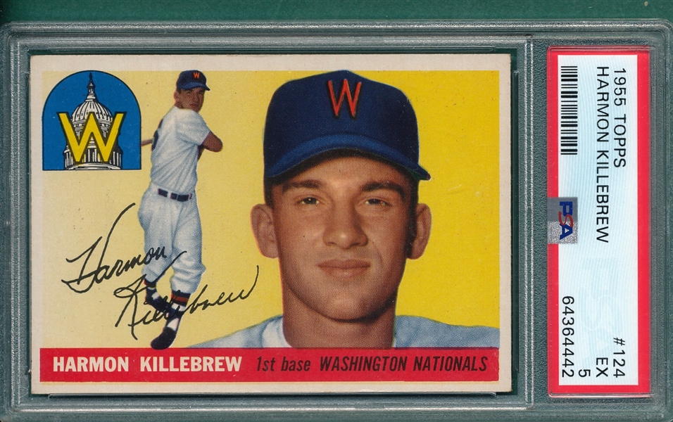 1955 Topps #124 Harmon Killebrew PSA 5 *Rookie*