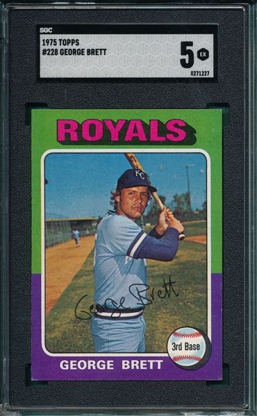 1975 Topps #228 George Brett SGC 5 *Rookie*