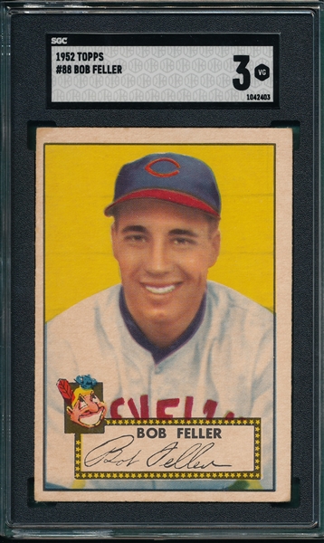 1952 Topps #88 Bob Feller SGC 3 