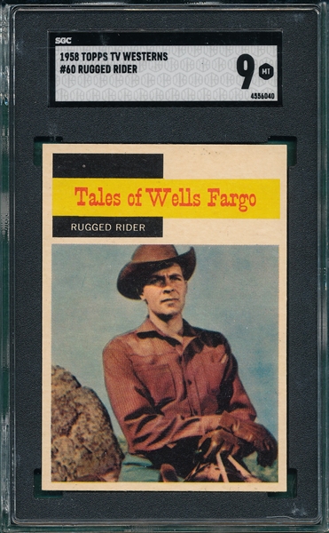 1958 Topps TV Westerns #60 Rugged Rider SGC 9