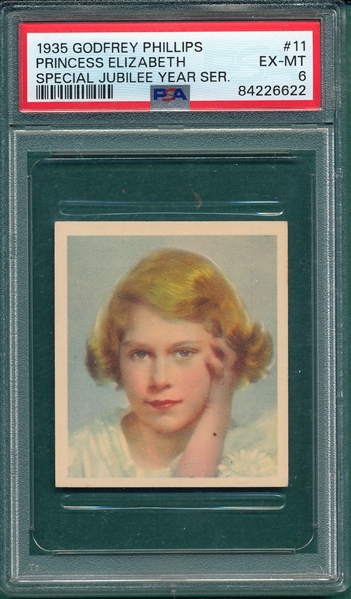 1935 Godfrey Phillips, Princess Elizabeth, Jubilee, PSA 6