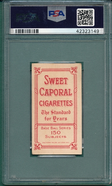 1909-1911 T206 Chief Bender, Portrait, Sweet Caporal Cigarettes PSA 4.5