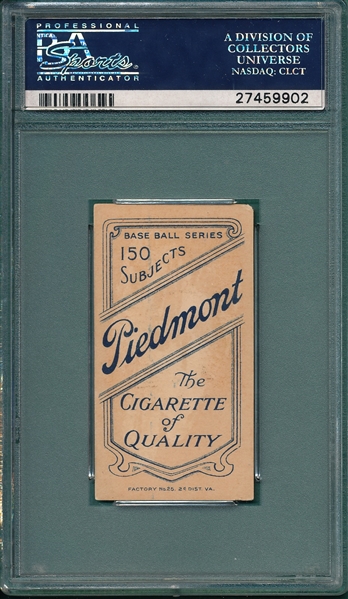 1909-1911 T206 Criger Piedmont Cigarettes PSA 4.5