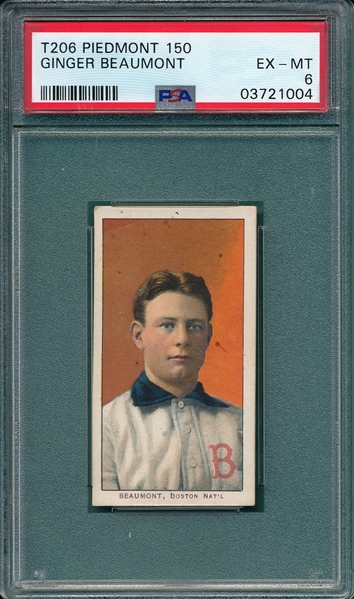 1909-1911 T206 Beaumont Piedmont Cigarettes PSA 6