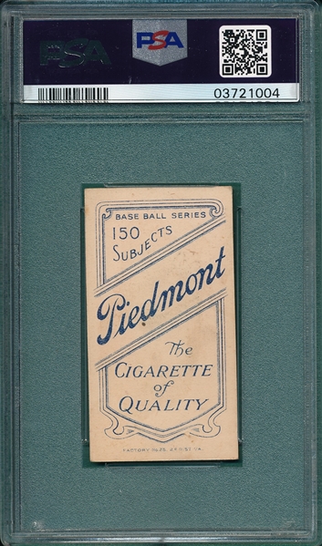 1909-1911 T206 Beaumont Piedmont Cigarettes PSA 6