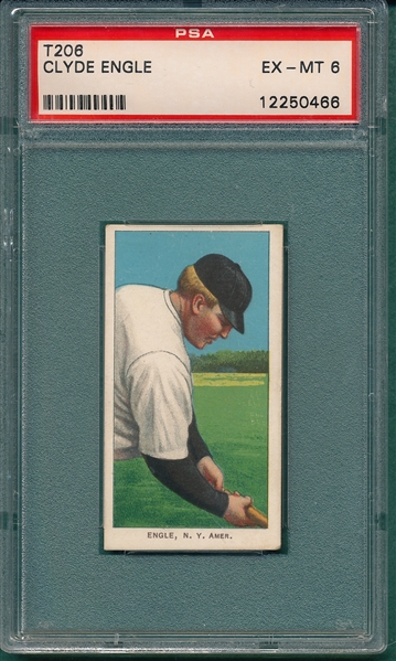 1909-1911 T206 Engle Piedmont Cigarettes PSA 6