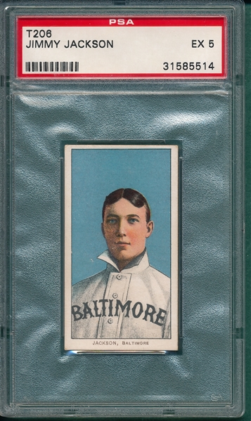 1909-1911 T206 Jackson Sweet Caporal Cigarettes PSA 5