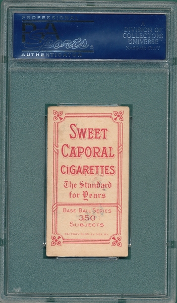 1909-1911 T206 Leifield, Batting, Sweet Caporal Cigarettes PSA 5