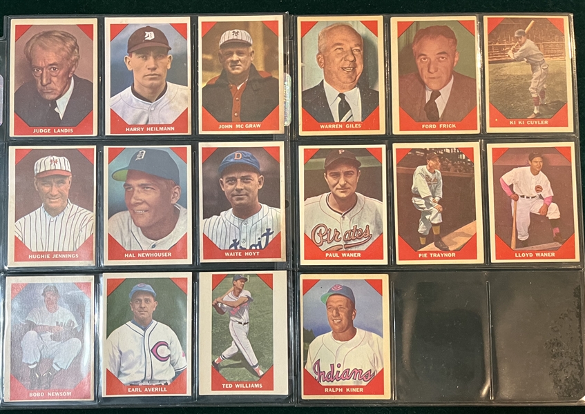 1960 Fleer Baseball Greats Complete Set (79)