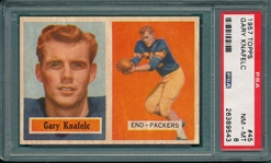 1957 Topps Football #045 Gary Knafelc PSA 8