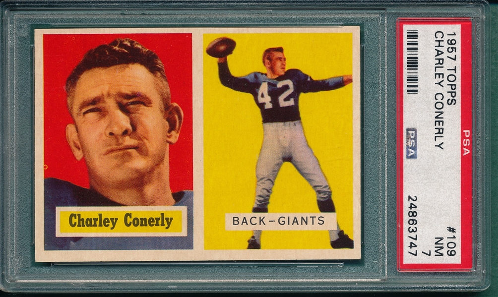 1957 Topps Football #109 Charley Conerly PSA 7