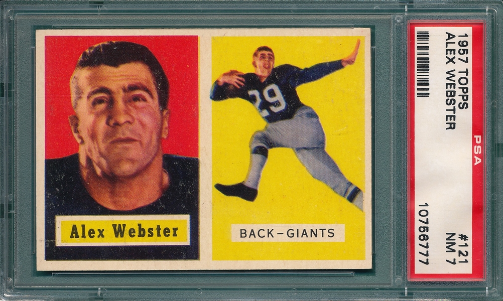 1957 Topps Football #121 Alex Webster PSA 7