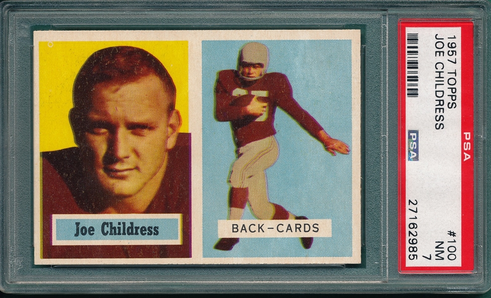 1957 Topps Football #100 Joe Childress PSA 7