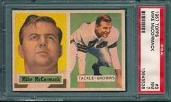 1957 Topps Football #003 Mike McCormack PSA 7