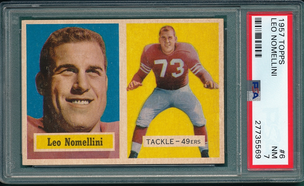 1957 Topps Football #4 Leo Nomellini PSA 7