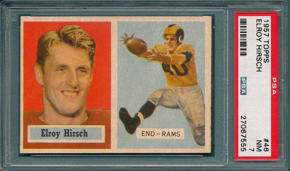 1957 Topps Football #46 Elroy Hirsch PSA 7