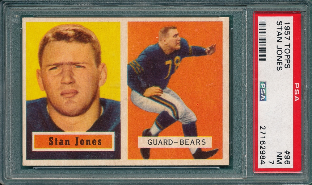 1957 Topps Football #96 Stan Jones PSA 7