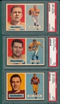 1957 Topps Football #082, #87 & #98, Lot of (3) PSA 7