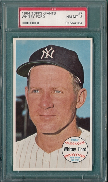 1964 Topps Giants #7 Whitey Ford PSA 8 