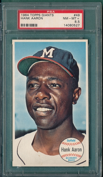 1964 Topps Giants #49 Hank Aaron PSA 8.5