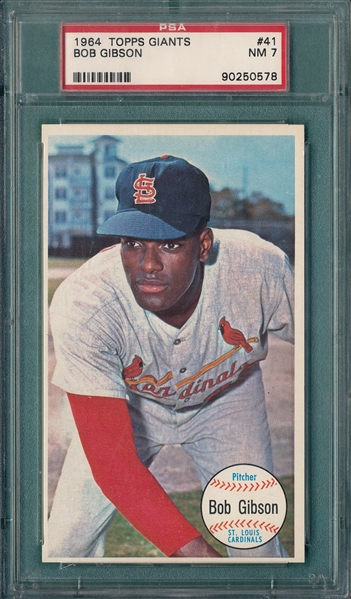 1964 Topps Giants #41 Bob Gibson PSA 7