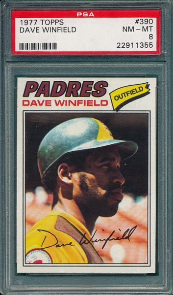 1977 Topps #390 Dave Winfield PSA 8