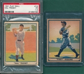 1941 Play Ball #35 Higgins & #16 Trosky, Lot of (2) PSA