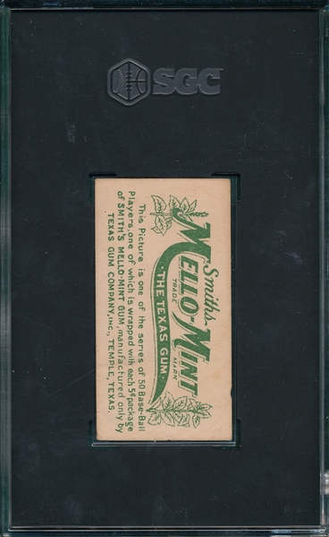 1910 E105 Jack Knight Mello Mints Gum SGC 1.5