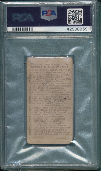 1910 E98 Coombs  PSA 1 *Blue*