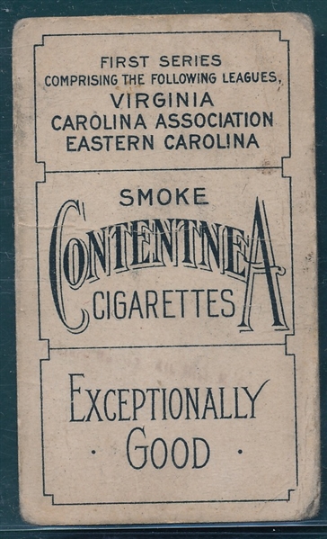 1910 T209 Color McGeehan Contentnea Cigarettes