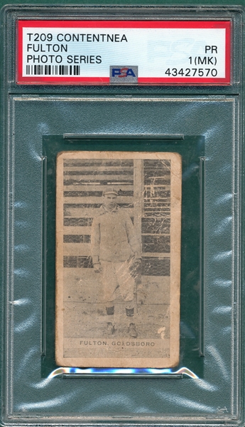 1910 T209 Fulton Contentnea Cigarettes PSA 1 (MK) *Photo Series*