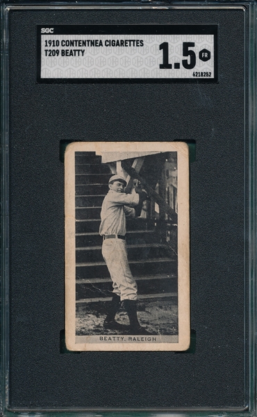 1910 T209 Beatty Contentnea Cigarettes SGC 1.5 *Photo Series*