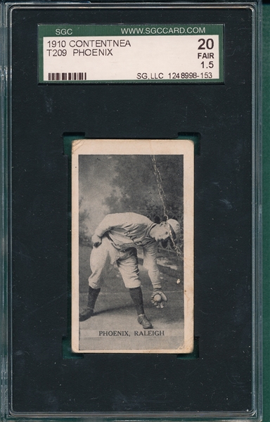 1910 T209 Phoenix Contentnea Cigarettes SGC 20 *Photo Series*