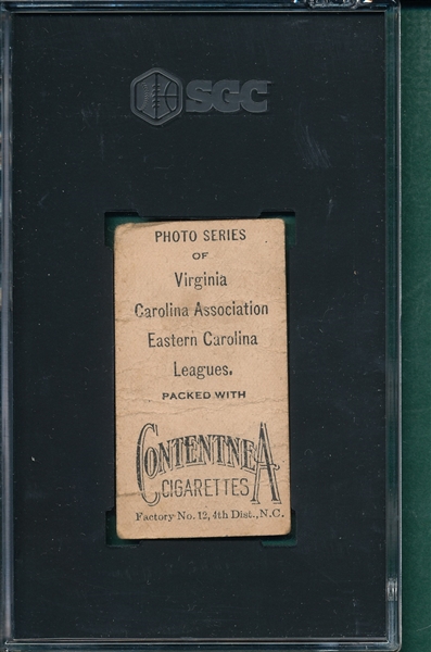 1910 T209 Hawkins Contentnea Cigarettes SGC Authentic *Photo Series*