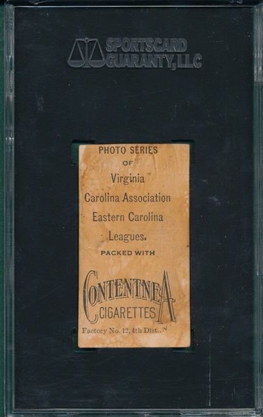 1910 T209 Williams Contentnea Cigarettes SGC Authentic *Photo Series* 