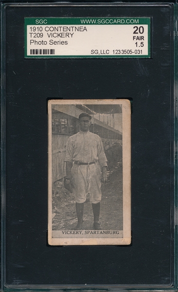 1910 T209 Vickery Contentnea Cigarettes SGC 20 *Photo Series* 