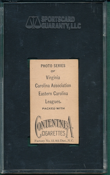 1910 T209 Brent Contentnea Cigarettes SGC Authentic *Photo Series* 