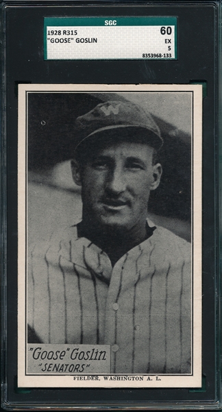 1929 R315 Goose Goslin SGC 60