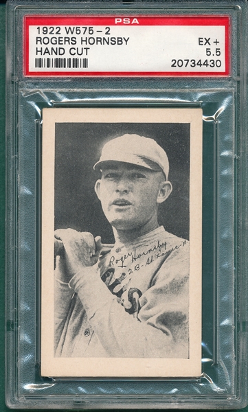 1922 W575-2 Rogers Hornsby PSA 5.5