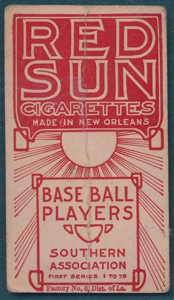 1910 T211 Bernhard Red Sun Cigarettes